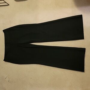 NWOT Express Editor Wide Leg Low Cut Dress Pants In Black